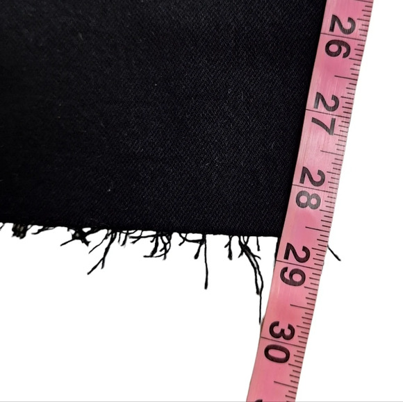 Levi's Black 501 Button Fly 26x30 Straight Leg Original Fit Frayed Raw Hem Jeans - Picture 15 of 15